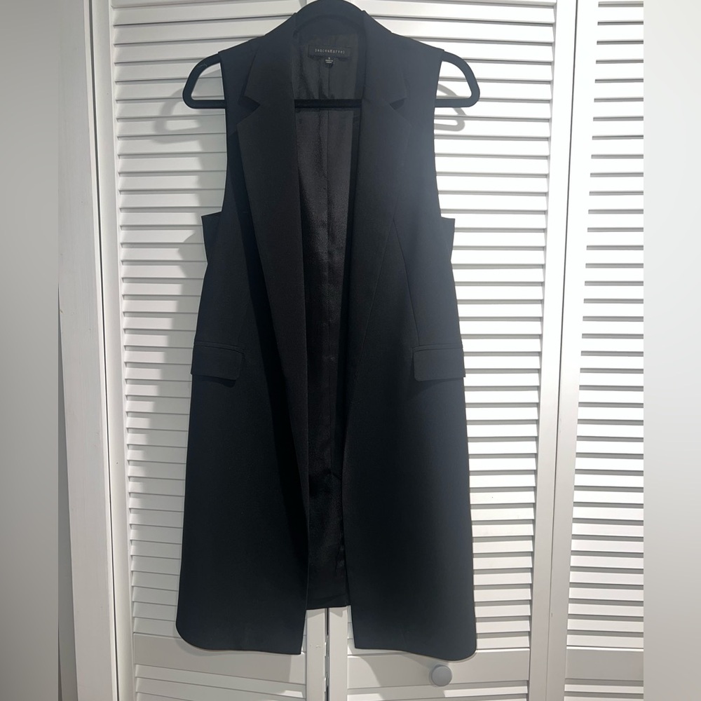 Stylish Long Black Vest- Never Been Worn!
